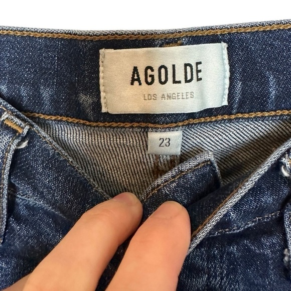 Agolde Dark Blue Skinny Jeans - Picture 5 of 8